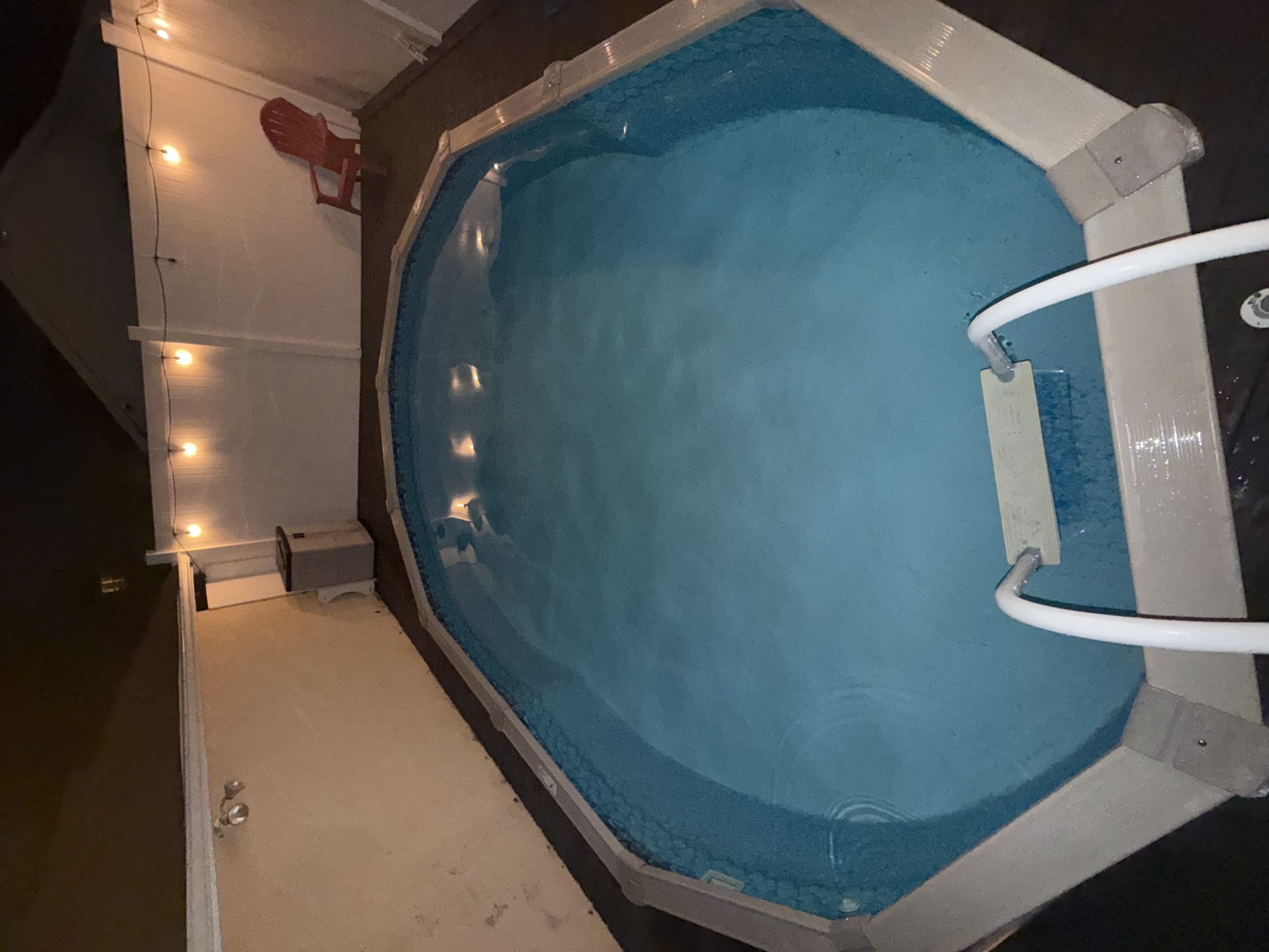 Freshly serviced residential pool