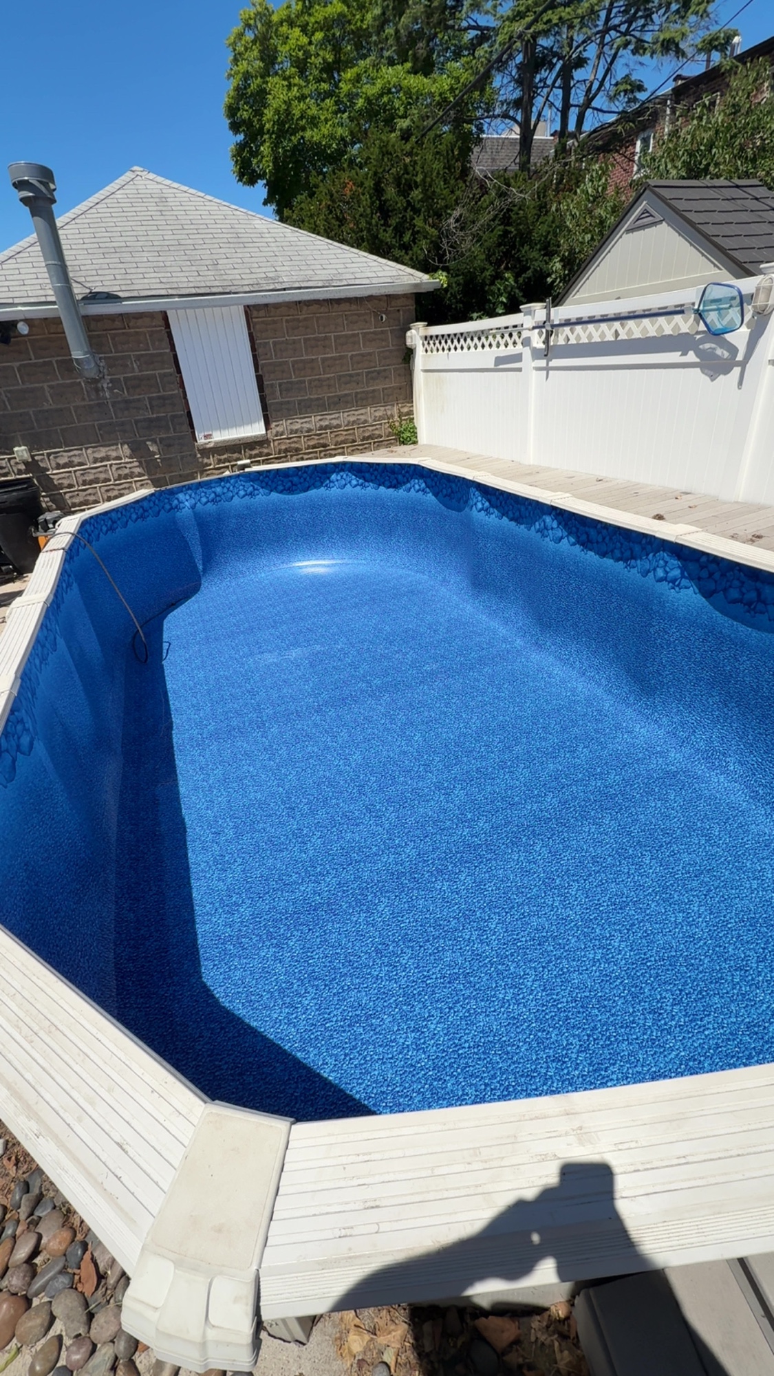 Above-ground pool fresh blue liner