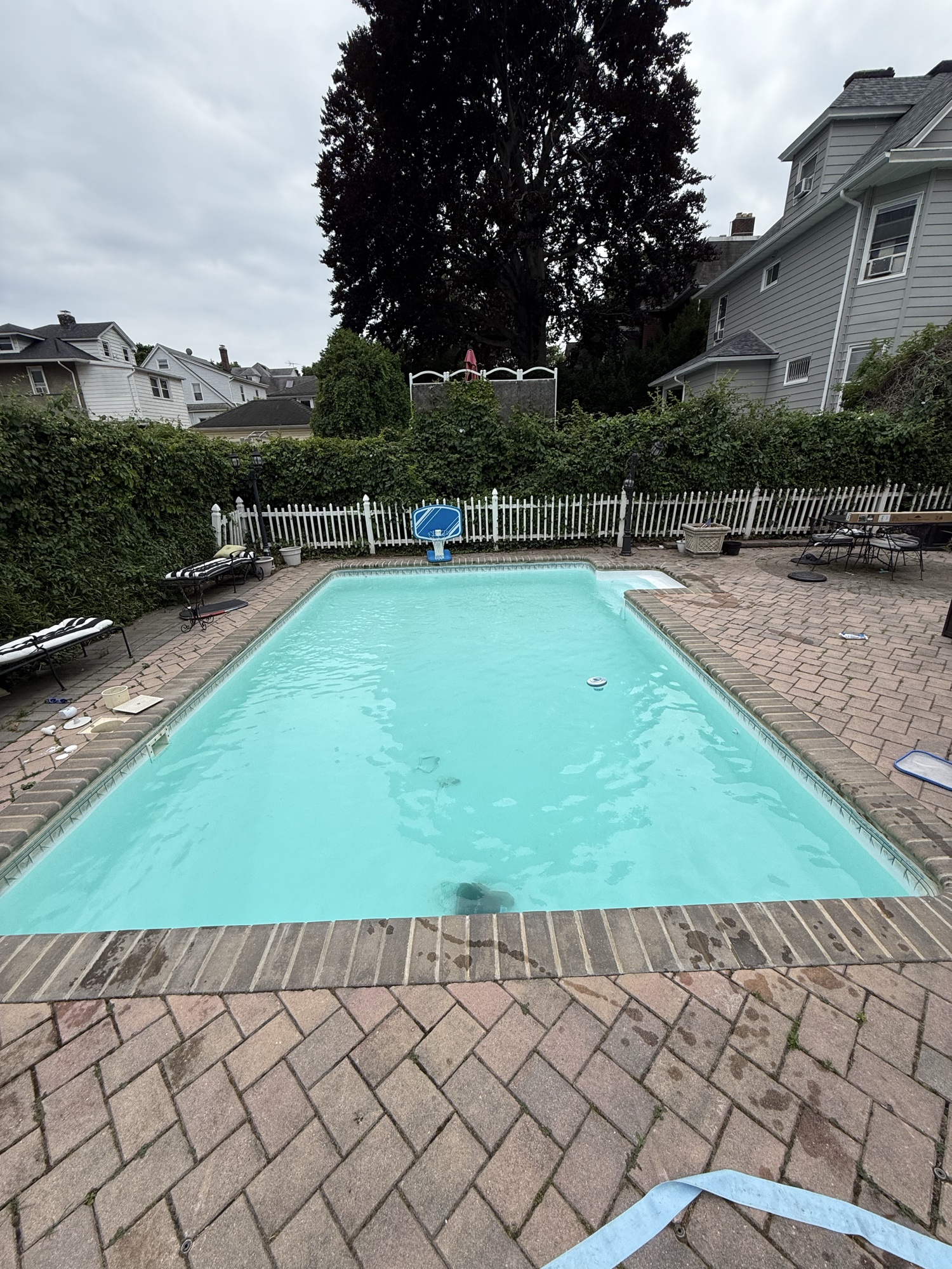 Inground pool after service